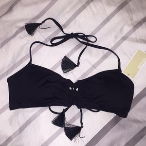 Brand New MICHAEL Michael Kors Black Bikini Top